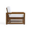 Chaise d'extérieur en bois de teck massif Gustina avec coussin et accoudoirs-367615824-367615827