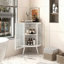 Armoire 22,25 po avec porte en verre trempé et tablettes de rangement pour la salle de bain, le salon et la chambre à coucher