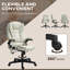 Fauteuil de bureau beige avec massage et chauffage à 6 points. Haut dossier. Inclinable. Réglable. Hauteur du siège réglable. Microfibre. Fauteuil vibrant et chauffant 264 lb Max, beige. Cou lombaire inclinable