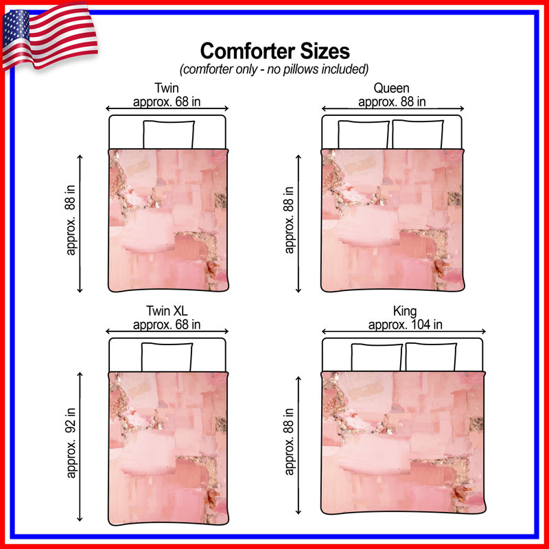 Pink Abstract Texture Comforter, Queen