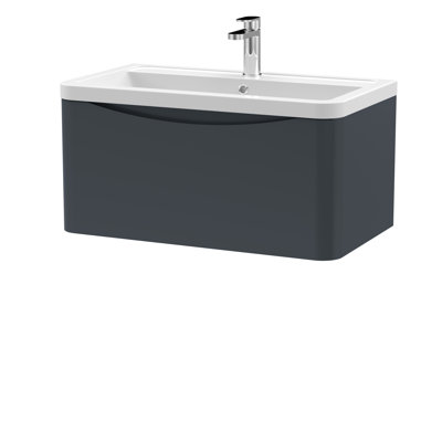Lunar 800mm Single Bathroom Vanity with Integrated Vitreous China Basin