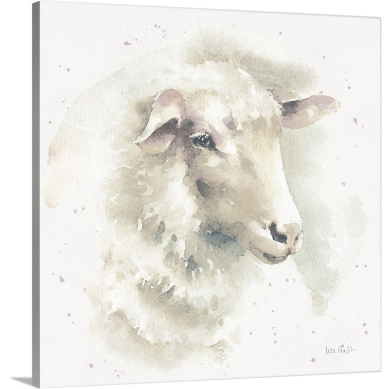 «Farm Friends IV Neutral» par Lisa Audit - reproduction d'art sur toile, H 16 po x l 16 po x P 1 po, Toile tendue