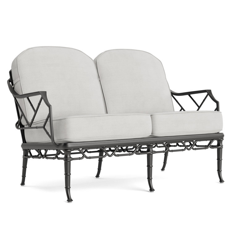Calcutta Outdoor 2 - Seat Loveseat, Fusion Dove, Textured Pewter