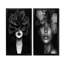 "I", art floral sur toile noir et blanc-1994991144-1994991146
