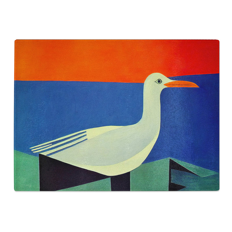 Seagull Abstract Vol.3  Glass Chopping Board