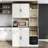 Multifunctional 71" Kitchen Pantry with Charging Station & RGB Lighting, Storage Buffet