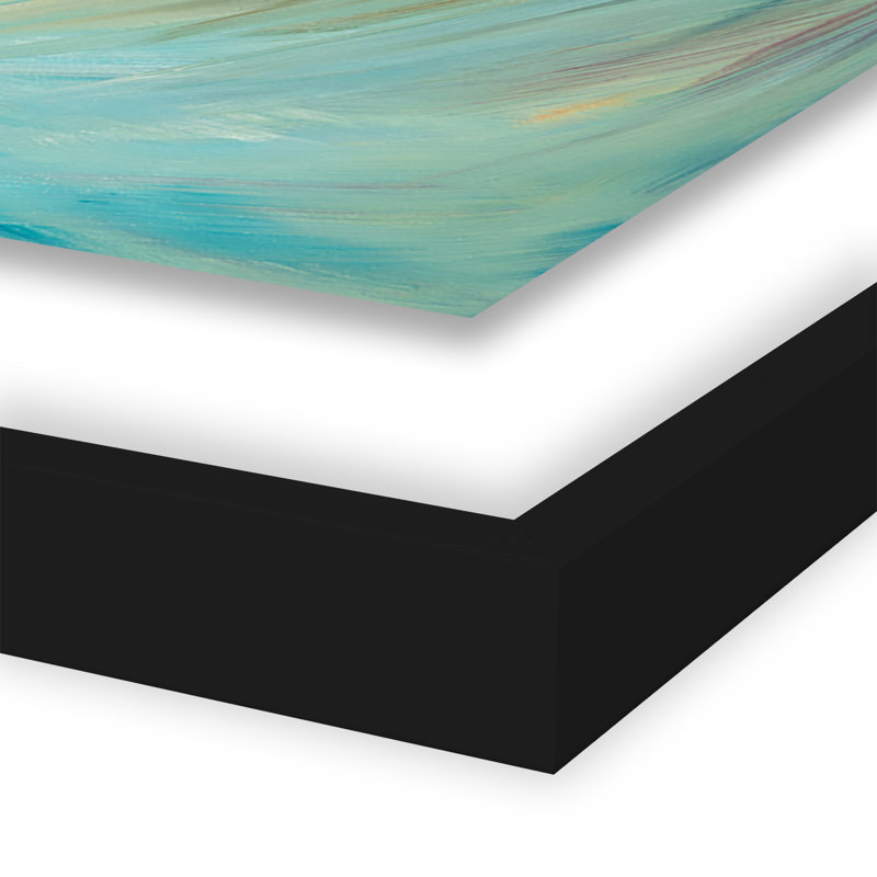 Rhythmic Waves Print by Rachel Guest, Black, 48" H x 60" W x 2.5" D