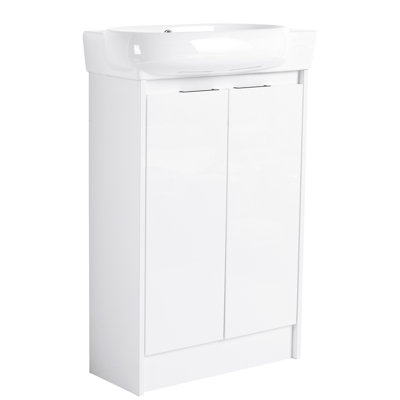 Meuble-lavabo autoportant 23 po - Armoire de rangement moderne compacte, compacte