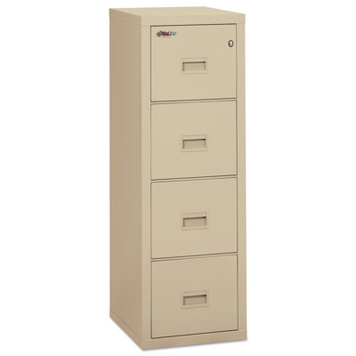 Compact TurtleInsulated Vertical File, 4-Drawer Vertical Filing Cabinet by FireKing