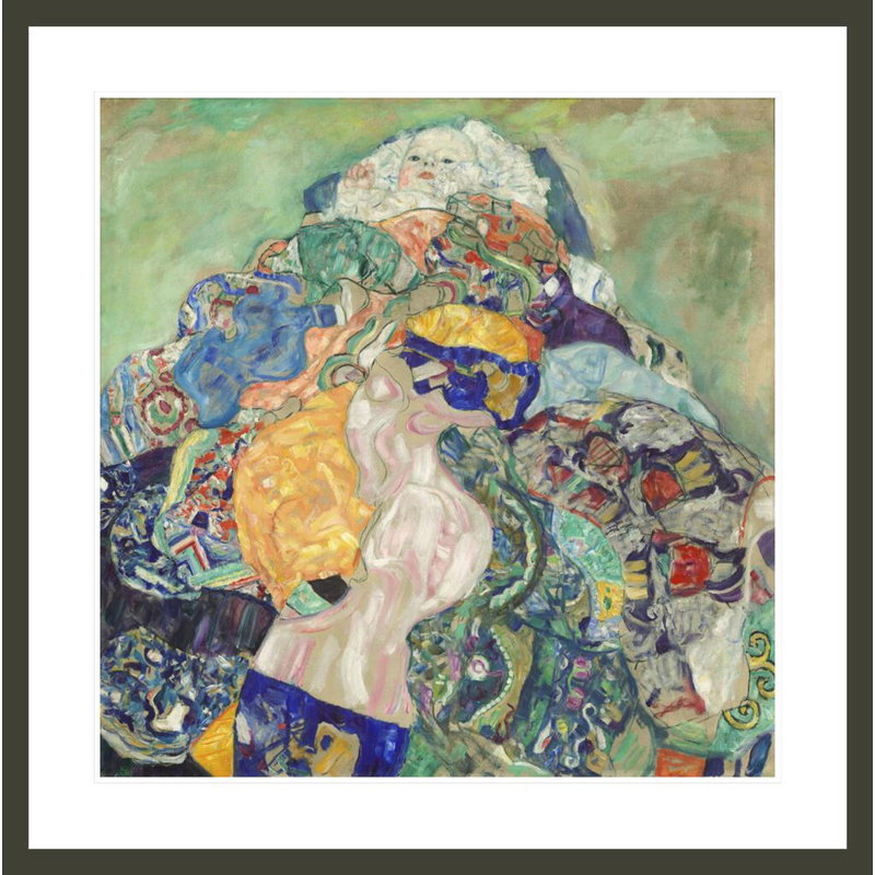 «Baby (Cradle)» par Gustav Klimt, impression giclée encadrée, H 33,67 po x l 33,5 po