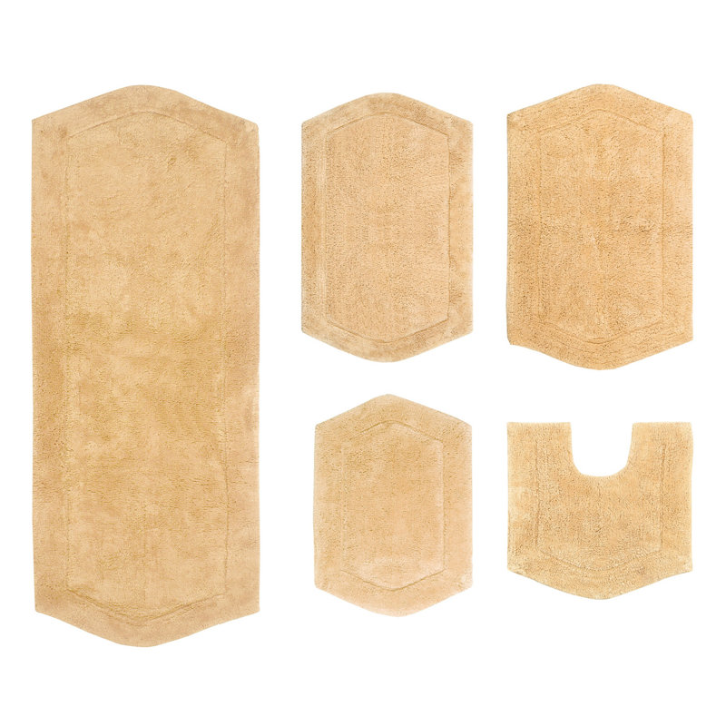 Tapis pour salle de bain Morissette, Jaune