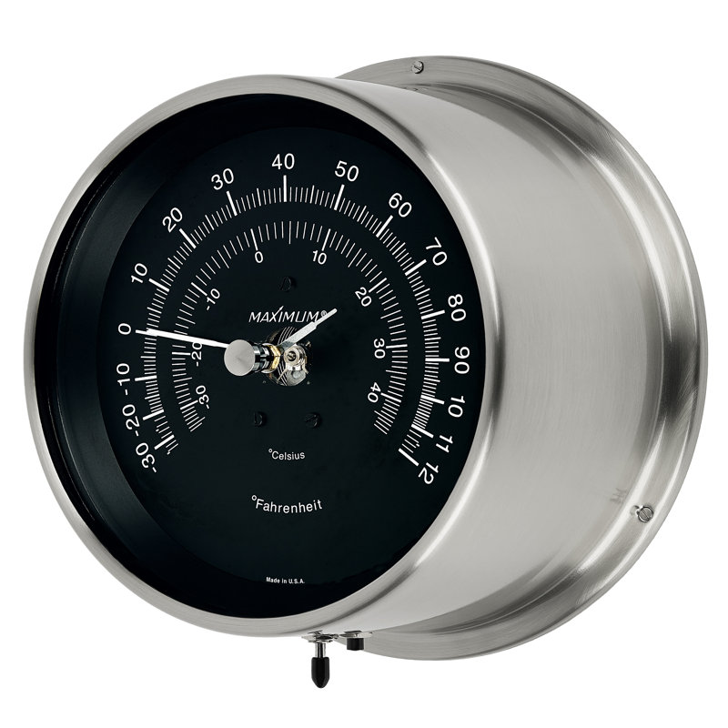 Mini-Max Remote-Reading Thermometer, Nickel/Black