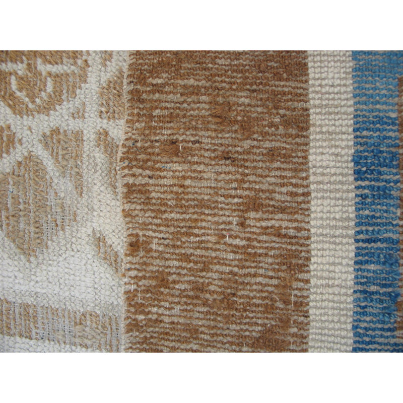 Antique Mongolian Chinese Allover Geometric Knotted Rug