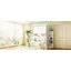 Grand lit escamotable rotatif avec armoire murale cachée, deux tablettes latérales à 3 niveaux-214331018