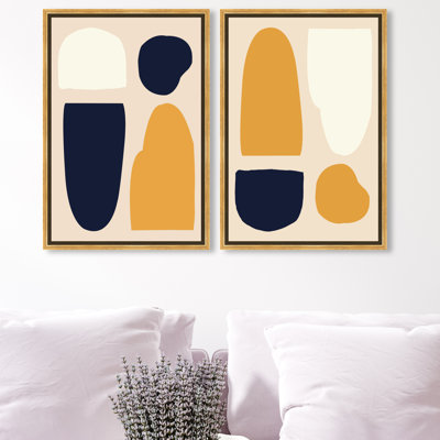 Shapes In Color " Shapes In Color III Set " by Oliver Gal 2 - Pieces