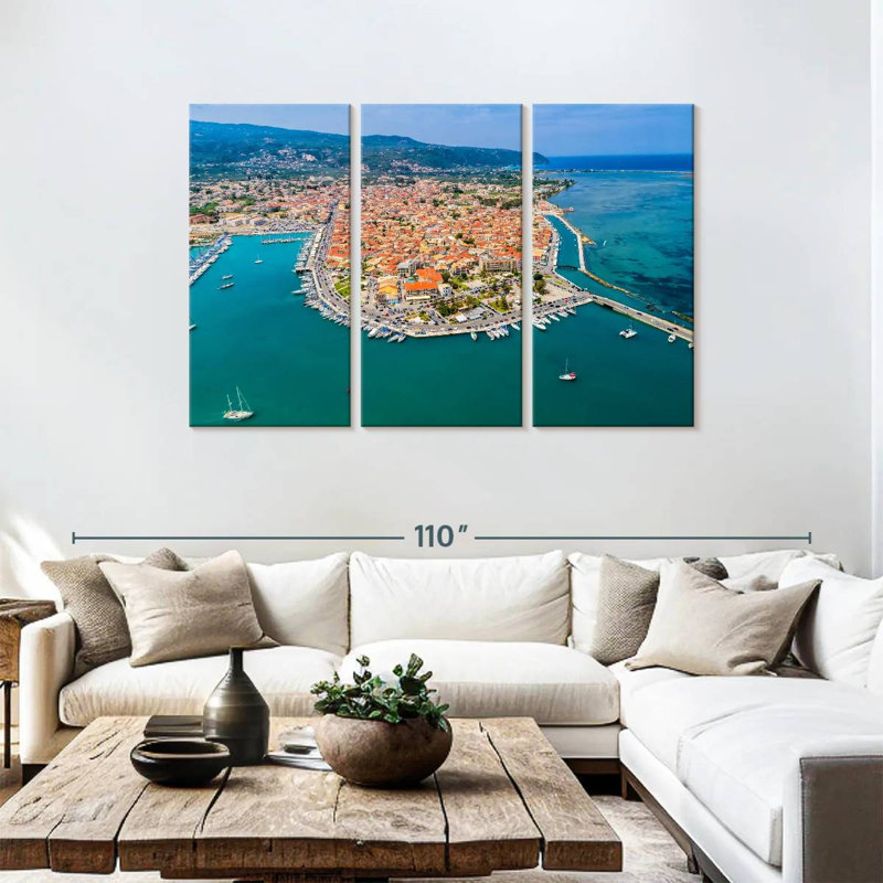Lefkada Aerial View, 48" H x 74" W