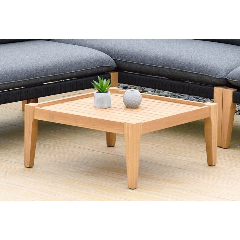 Ensemble de conversation d'extérieur en corde et bois avec coussins Como, Gris foncé