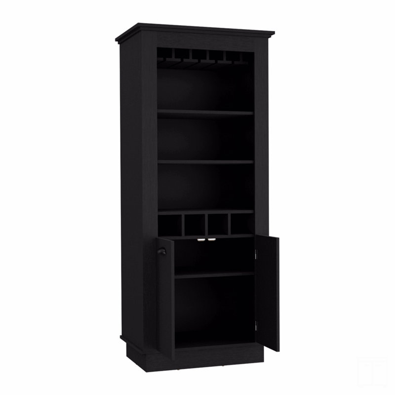 Bar, H 69,68 po x l 29,4 po x P 19,09 po, Noir