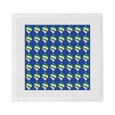 Serviettes de table en satin de coton ornement de Noël