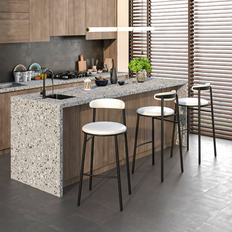 Tabouret de bar 29,5 Larue, Blanc
