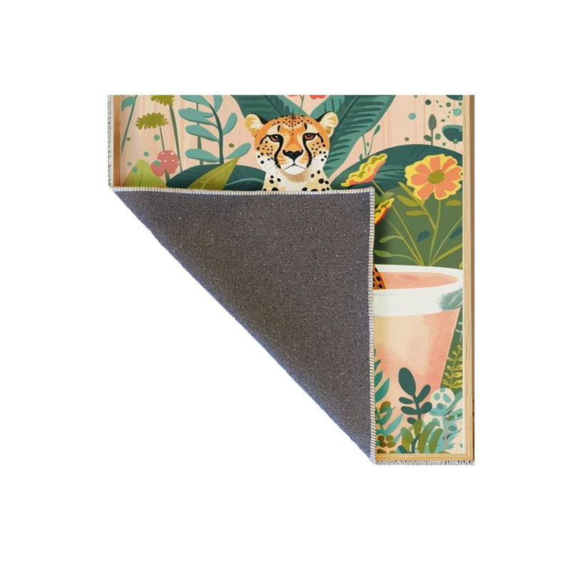 Tapis décoratif à motif tissé Leopard, Sous-tapis rectangulaire 2 pi 4 po x 3 pi 11 po