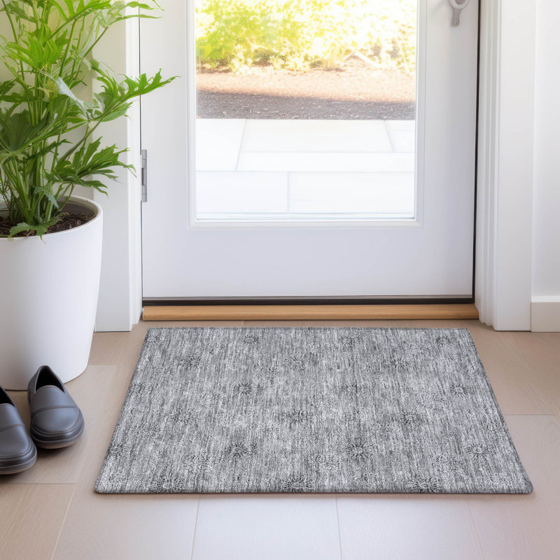 Tapis d'entrée antidérapant Leis, Rectangle 1 pi 8 po x 2 pi 6 po