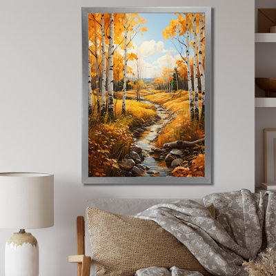«Mulroney Birch Woods Autumn Sonata V», reproduction d'art sur toile