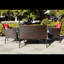 Pe Patio 4: chaise d'extérieur, table d'appoint, coussins, structure solide, hydrofuge, brun conversation: 4, fabrication, résistant à la décoloration,