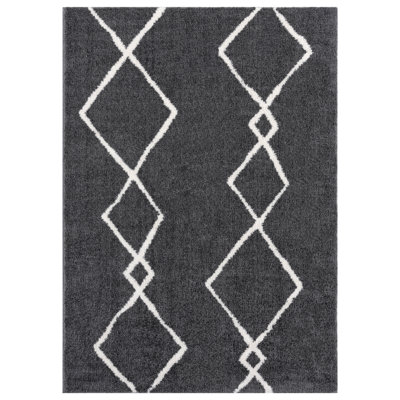 Tapis gris foncé Ilwell