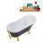 55" Streamline Clawfoot Soaking Acrylic Bathtub With Drain, Clawfeet, and Bamboo Tray-66367042-76099836