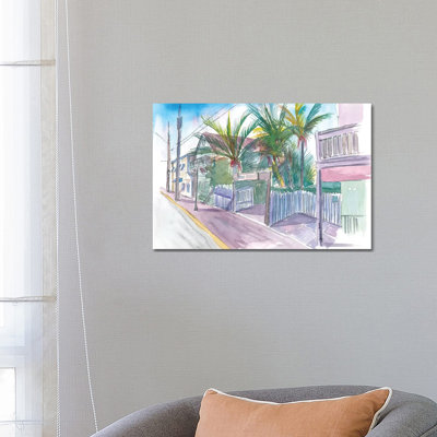 Heaven Thomas St Patio Key West Florida by Markus & Martina Bleichner - Painting on Canvas