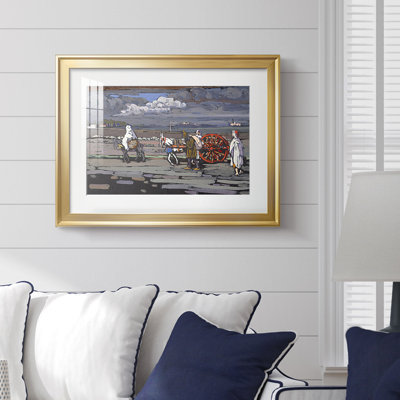 Arabs I (Cemetery)-Wassily Kandinsky-Framed Gallery Wrapped - Matted and Framed Under Acrylic Glass, Large Living Room Wall Art