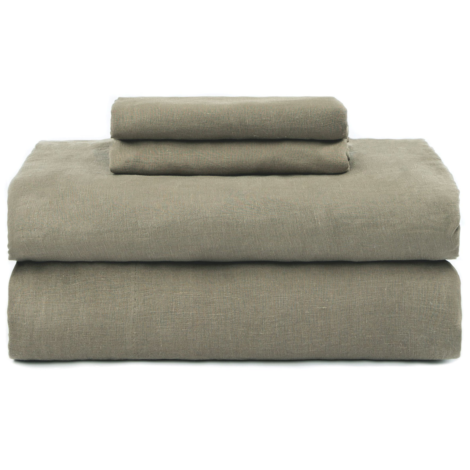 100% French Linen Sheet Set, Baltic, Twin Sheet Set with 1 Pillowcase
