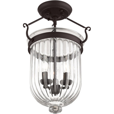 Glass Semi Flush Mount