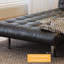 Coussin convertible 27,56 po en similicuir noir-130031814