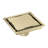 DryShield 6" Brushed Gold square grid drain-126309770