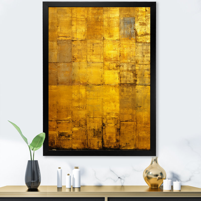 Ancienne opulence rétro or abstrait I - peinture abstraite, impressions d'art mural, H 20 po x l 12 po x P 1 po
