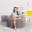 Bean Bag Chair - Shredded Memory Foam Filled Round Furniture Bean Bag Chair with Removable and Machine Washable Cover - Big Bean Bag Sofa Lounger with Soft Micro Fiber Cover - Multiple Colors, Multiple Sizes and Fabrics-1053672490-1073550884