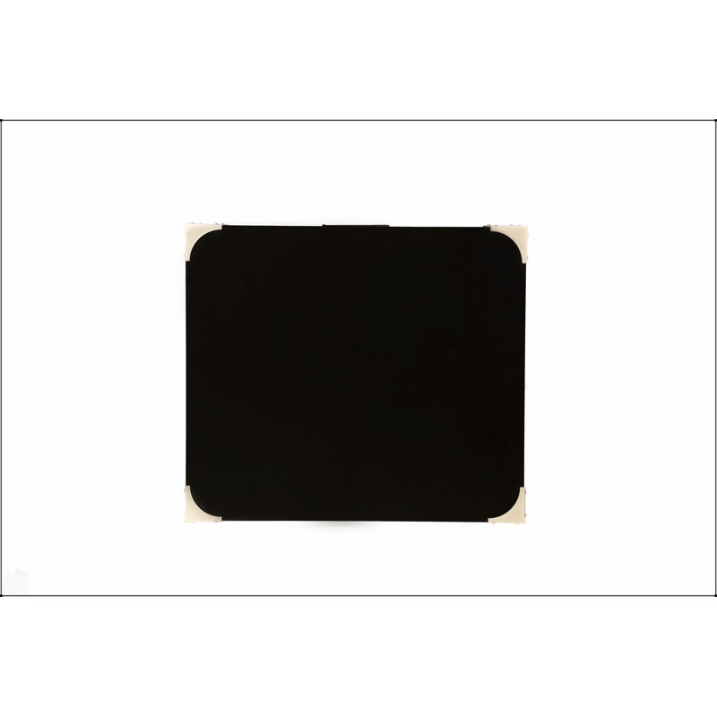 Table d'appoint Babs à finition noire avec tiroir, coins en métal durables et conception compacte pour une utilisation polyvalente dans tout espace de vie.