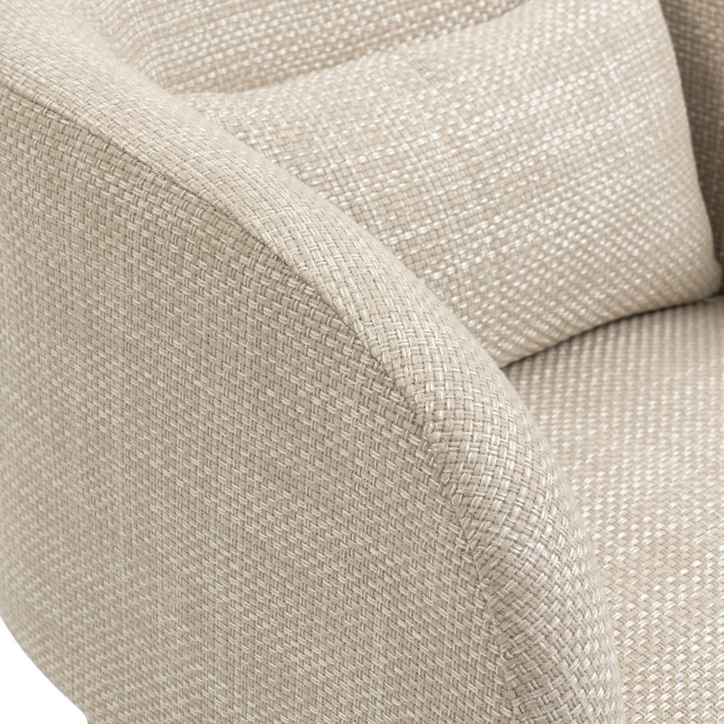 Fauteuil Sawyer, Tissu beige tissé