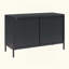 Large armoire d'appoint 2 portes avec verre cannelé-558952529