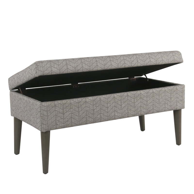 Banc de rangement rembourré Utopia, Gris texturé, Gris délavé