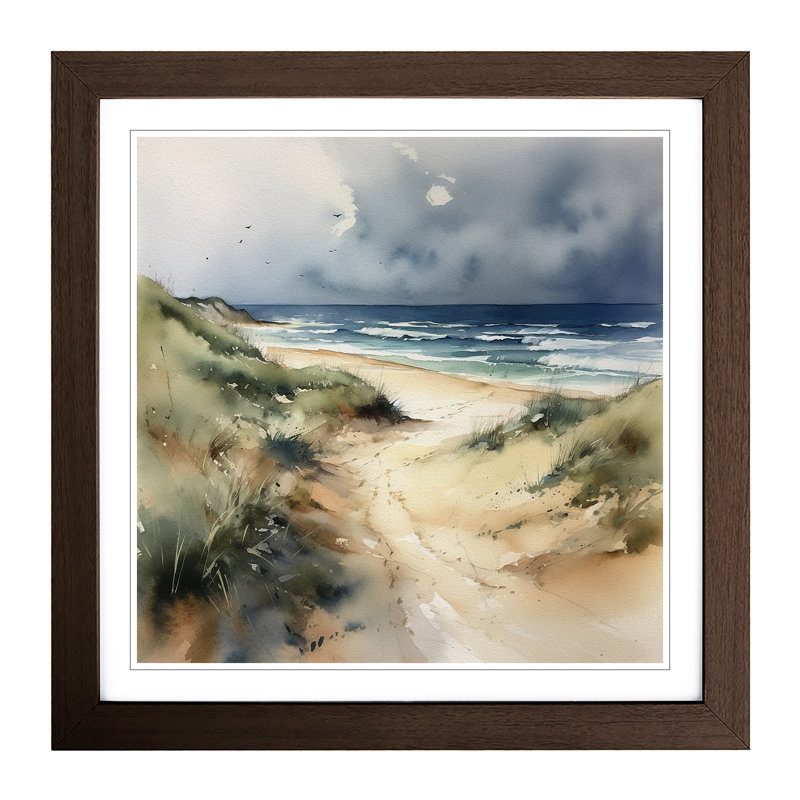 Single Picture Frame Print on Wood, Walnut