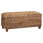 Arleen Amber Woven Banana Leaf Storage Bench