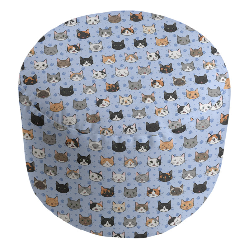 Repose-pieds cubique pour chat kitty Kitterman, Mauve / noir