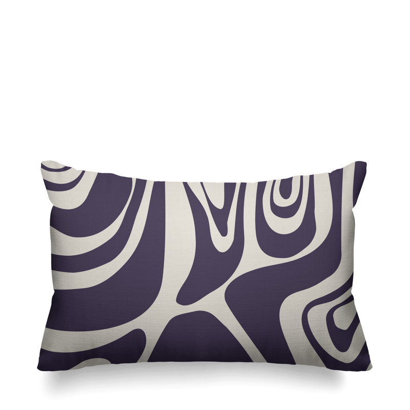 Cooper Outdoor Reversible Throw Pillow, Mauve