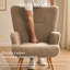 Upholstered With Footstool Armchair-135664585