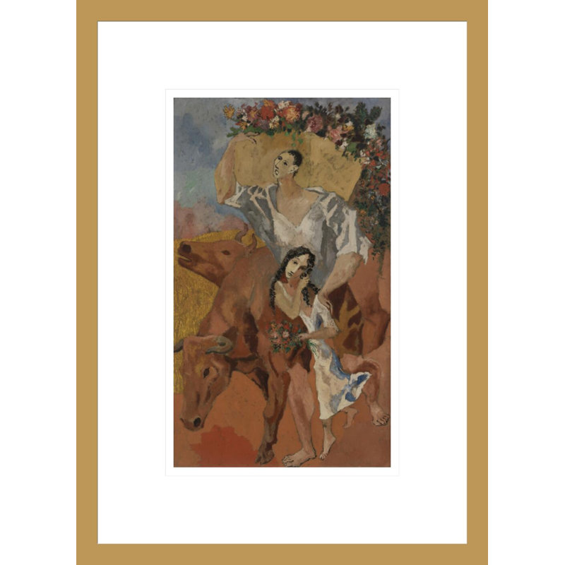 Composition: The Peasants par Pablo Picasso, impression giclée sur cadre, H 16,75 po x l 12,2 po