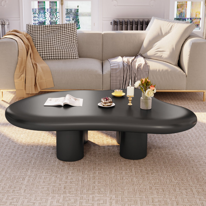 Table basse blanche, table basse Cloud, Noir