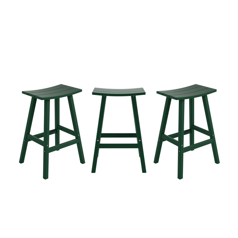 Tabouret d'extérieur Laguna, Vert foncé, Tabouret de bar (siège d'une hauteur de 29 po)